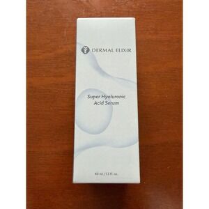 Dermal Elixir Skincare Super Hyaluronic‎ Acid Serum 40ml 1.3oz Hydrating Dewy